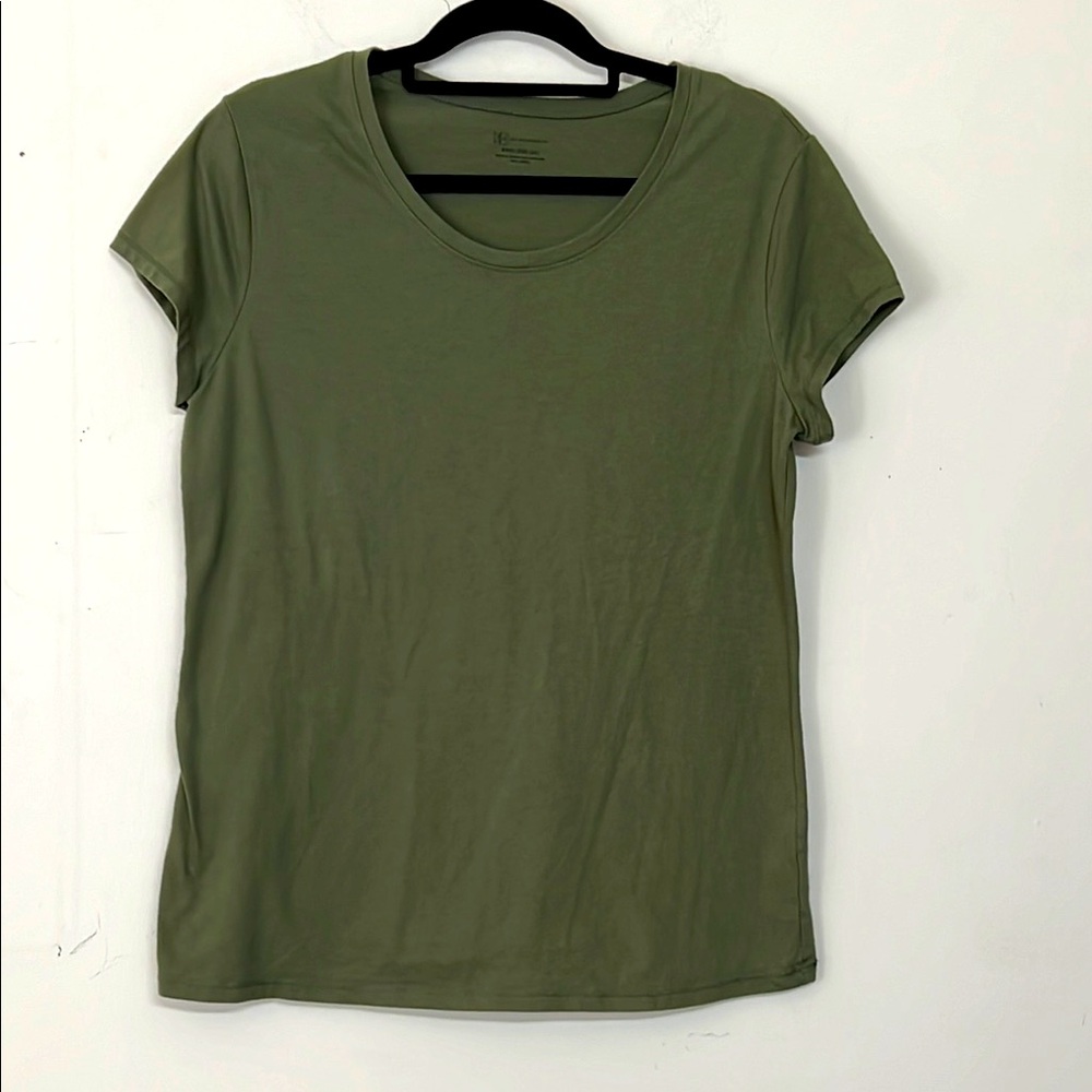 🌞 No Boundaries army green short sleeve scoop neck tee women plus size 3X